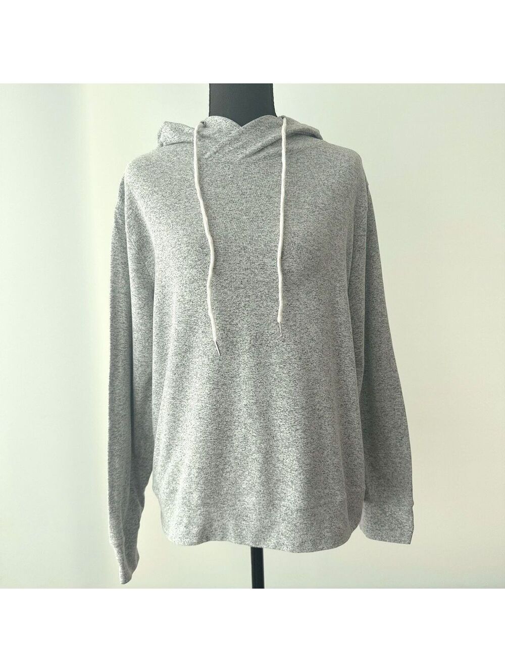 Albion Womens S Gray Marled Lightweight Hoodie Pullover Athletic Lounge
